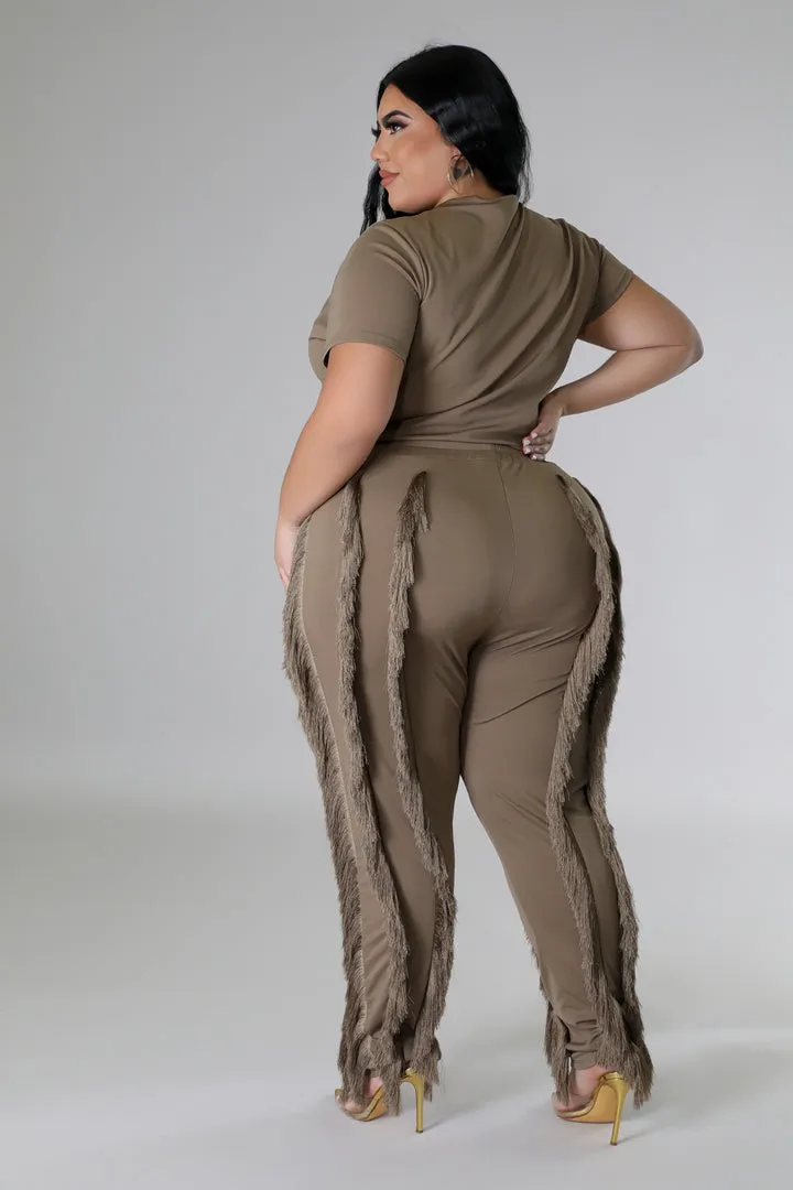 Plus Size High-Waist Pant Set