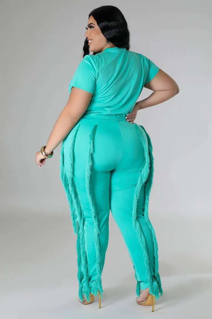 Plus Size High-Waist Pant Set