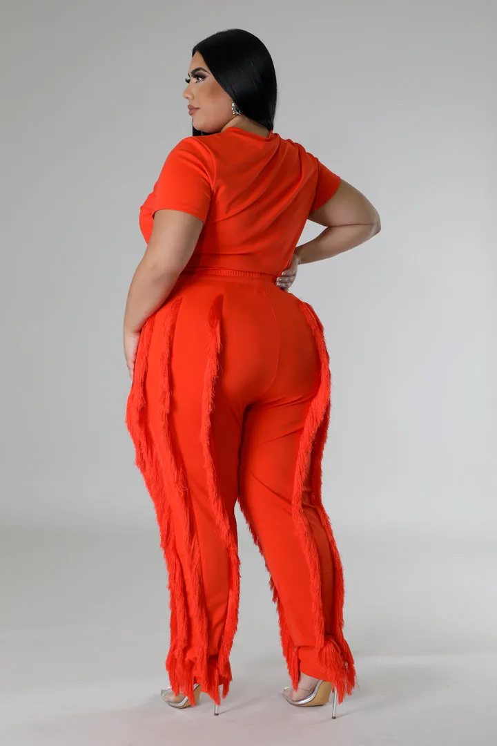 Plus Size High-Waist Pant Set