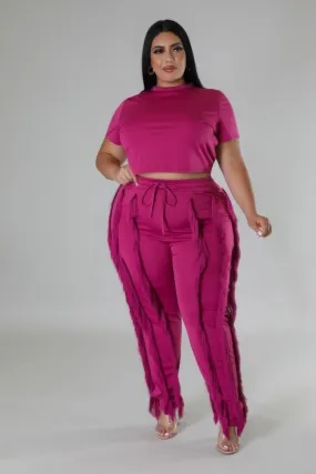 Plus Size High-Waist Pant Set