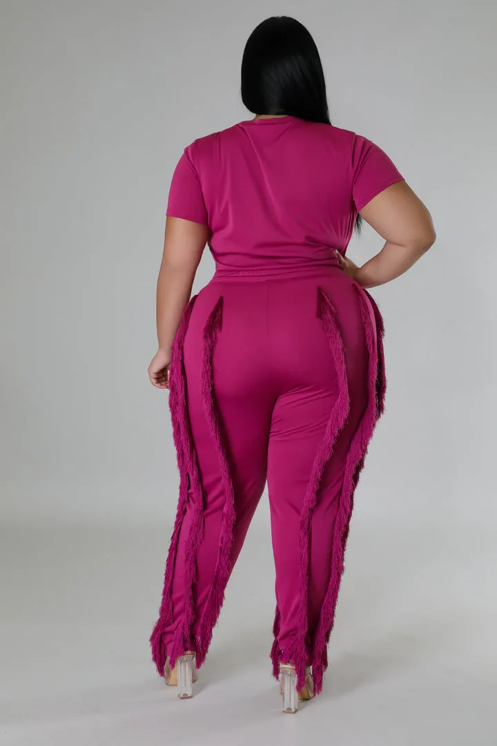 Plus Size High-Waist Pant Set