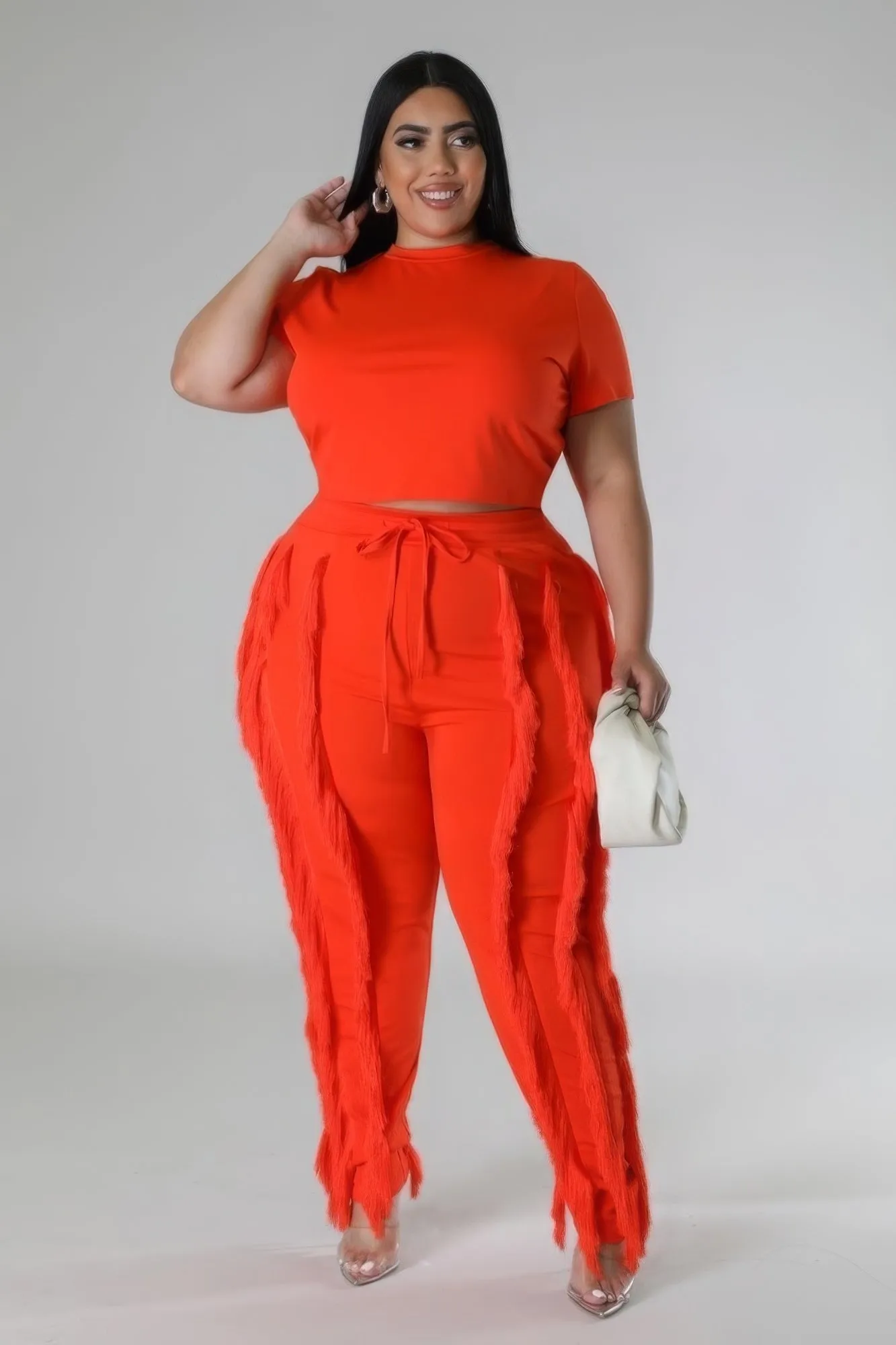 Plus Size High-Waist Pant Set