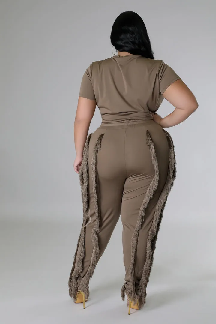 Plus Size High-Waist Pant Set