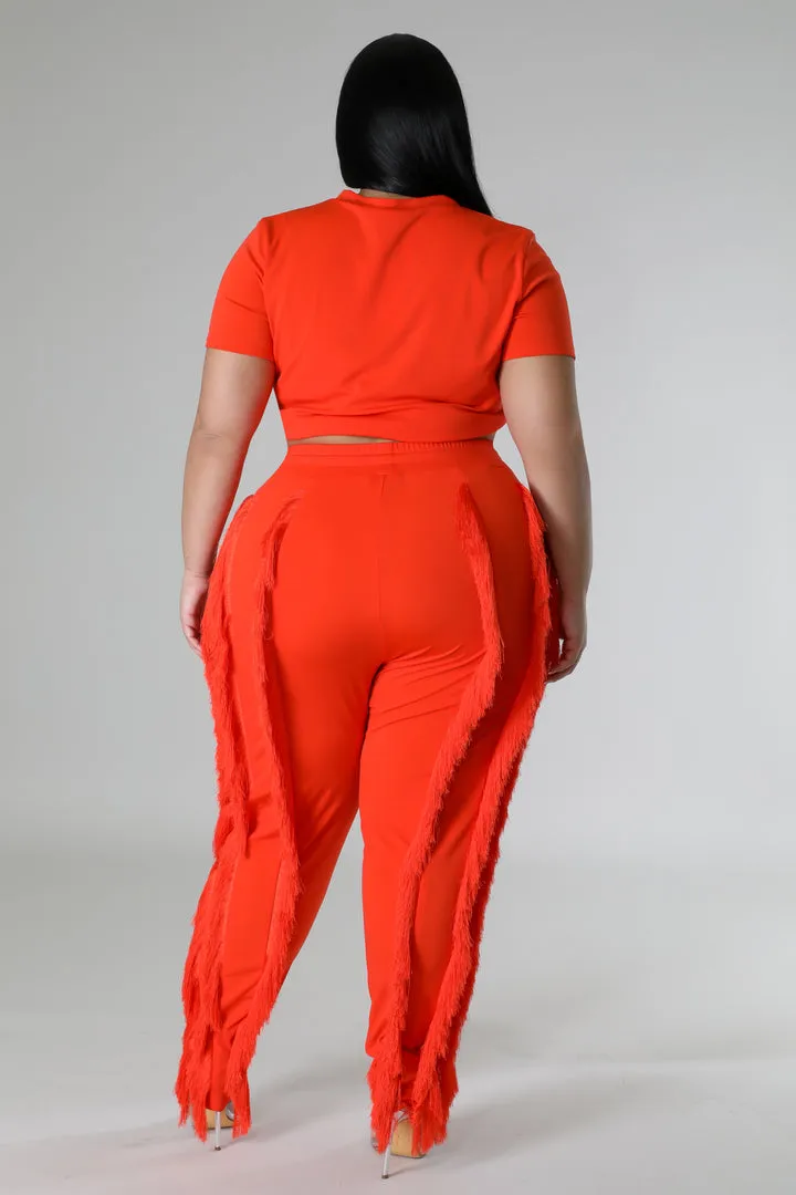 Plus Size High-Waist Pant Set