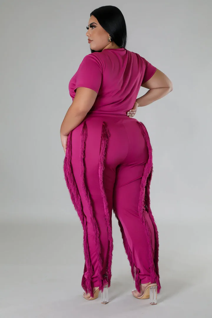 Plus Size High-Waist Pant Set
