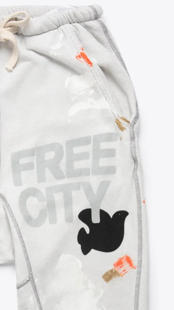 Pocket/Paint 100% Dip Sweatpant - Whiteout Dip