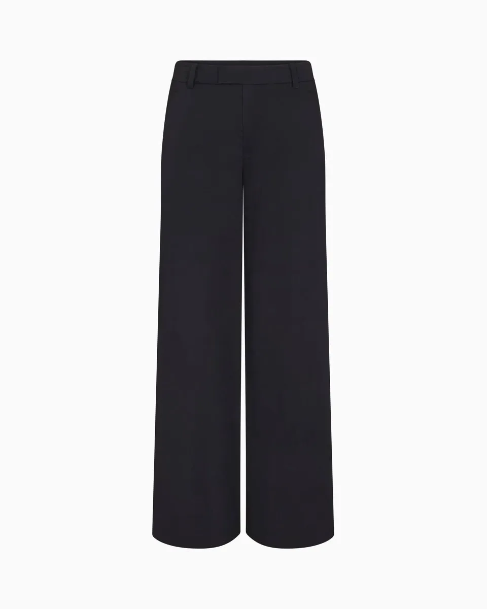 Poplin Low Rise Trouser | Black