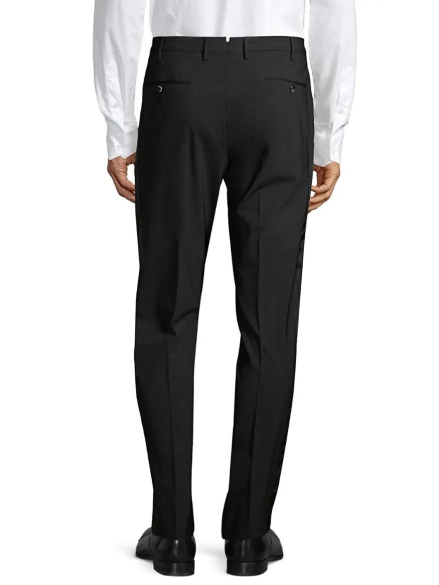 PT01 Tuxedo Dressy Wool Stretch Trouser in Black