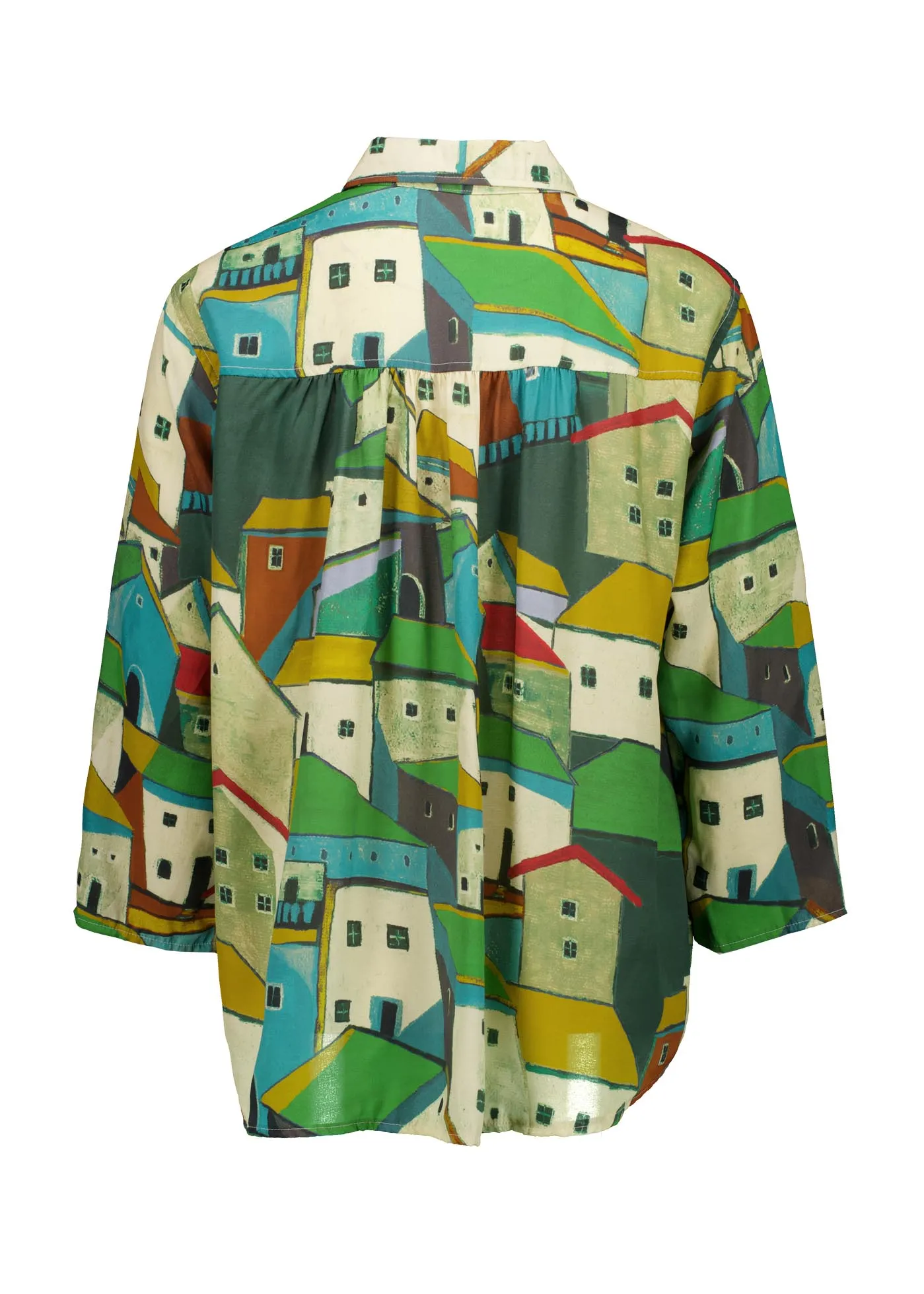 Pueblito Shirt Green in Viscose | Pre-Order