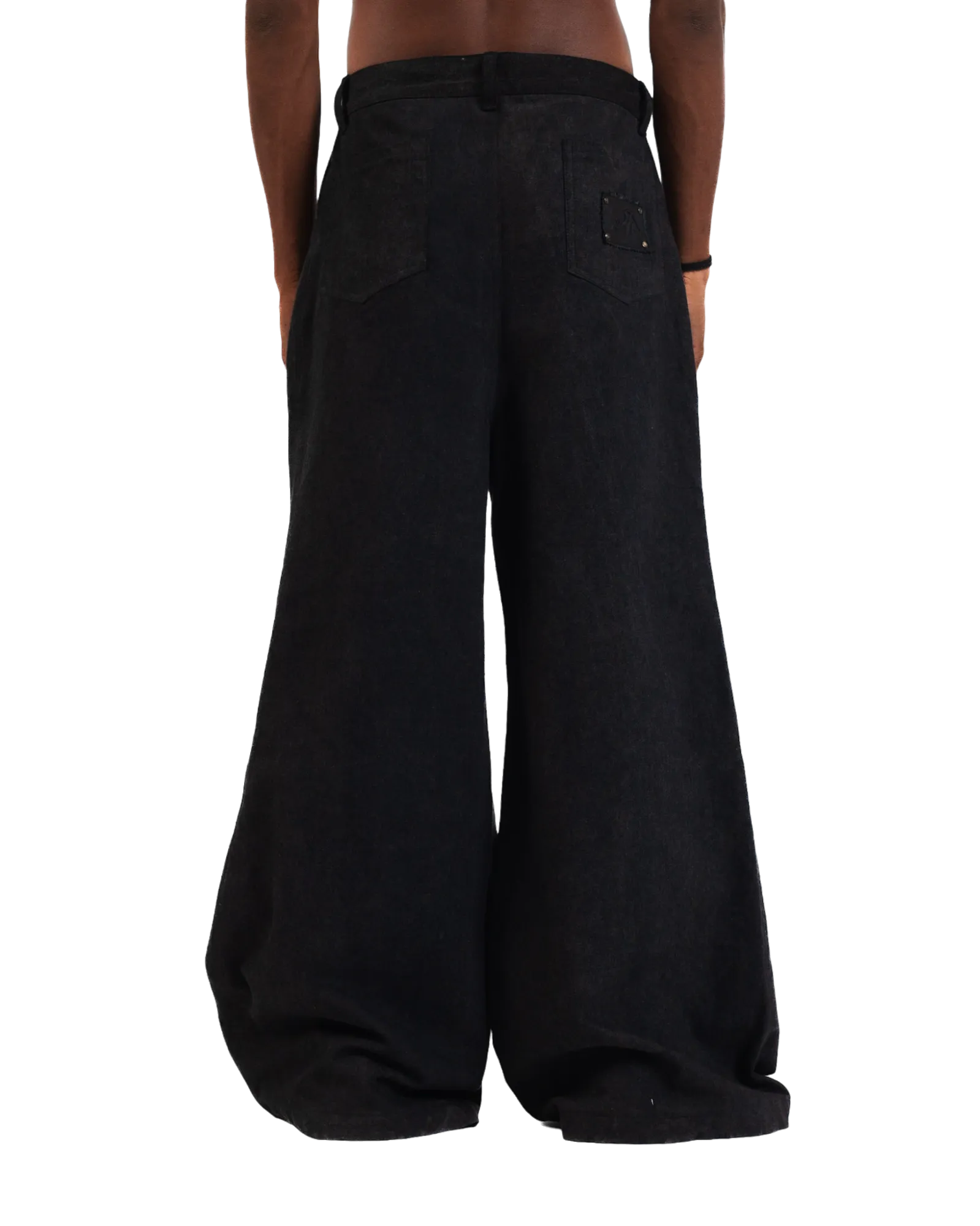 "Eclipse Elegance" Wide Flared Denim Trousers