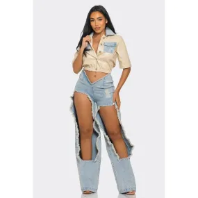 Reinvented Classic Two-Piece Denim Ensemble