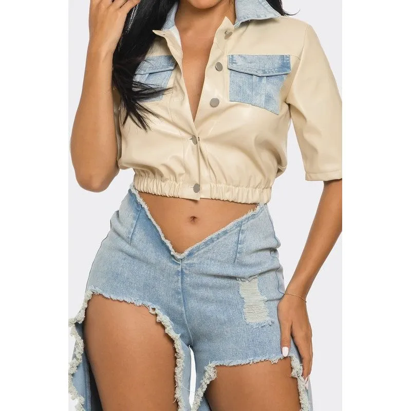 Reinvented Classic Two-Piece Denim Ensemble