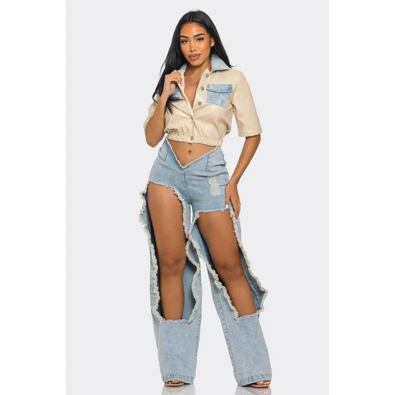 Reinvented Classic Two-Piece Denim Ensemble