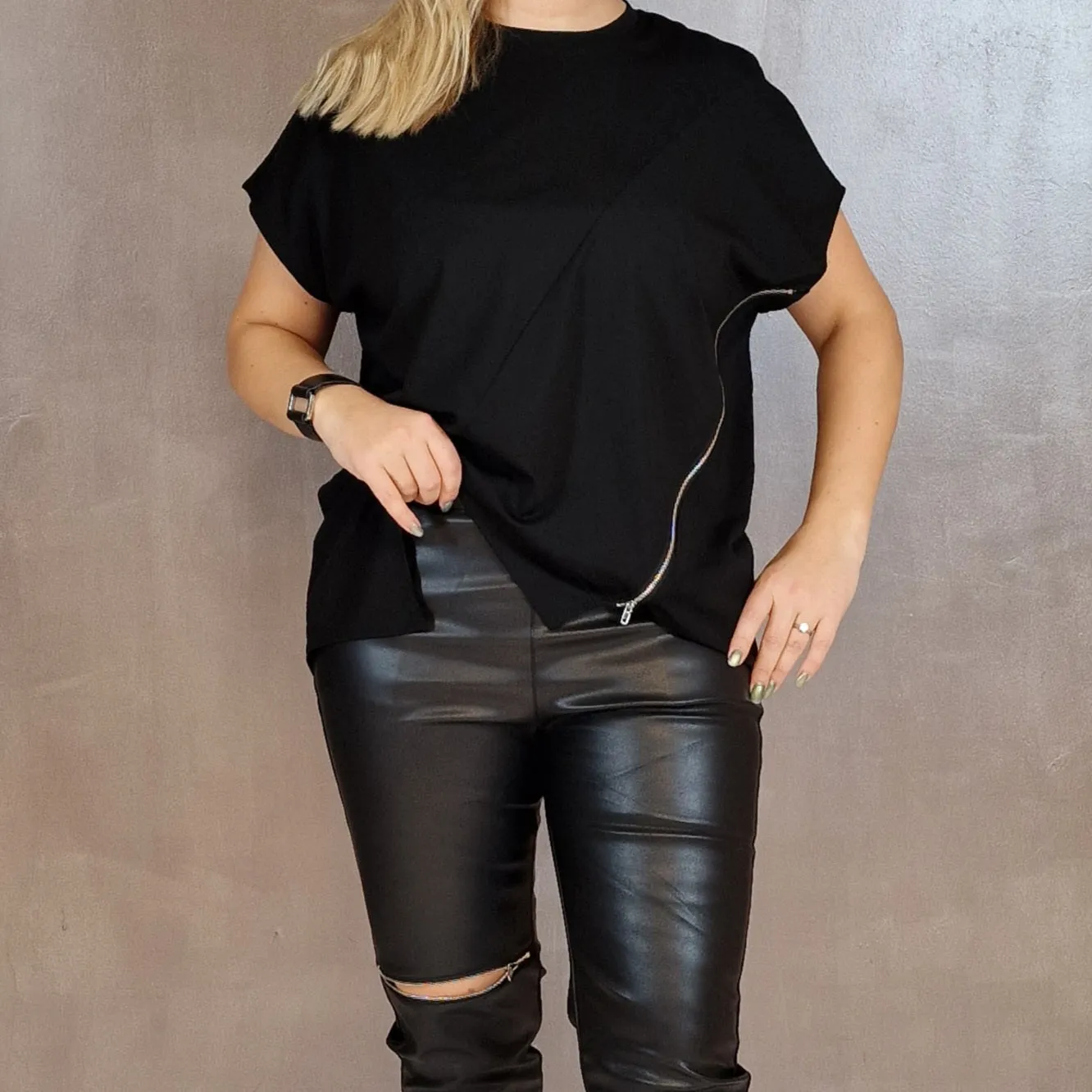 Simple Moderne Zip it T-shirt