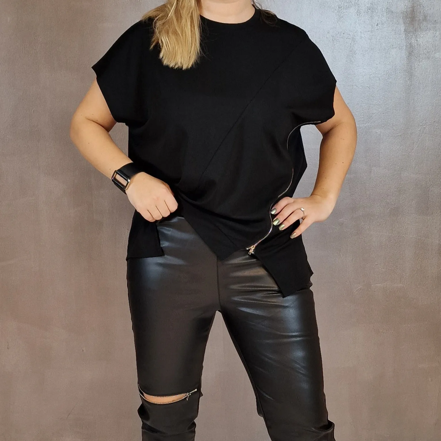 Simple Moderne Zip it T-shirt