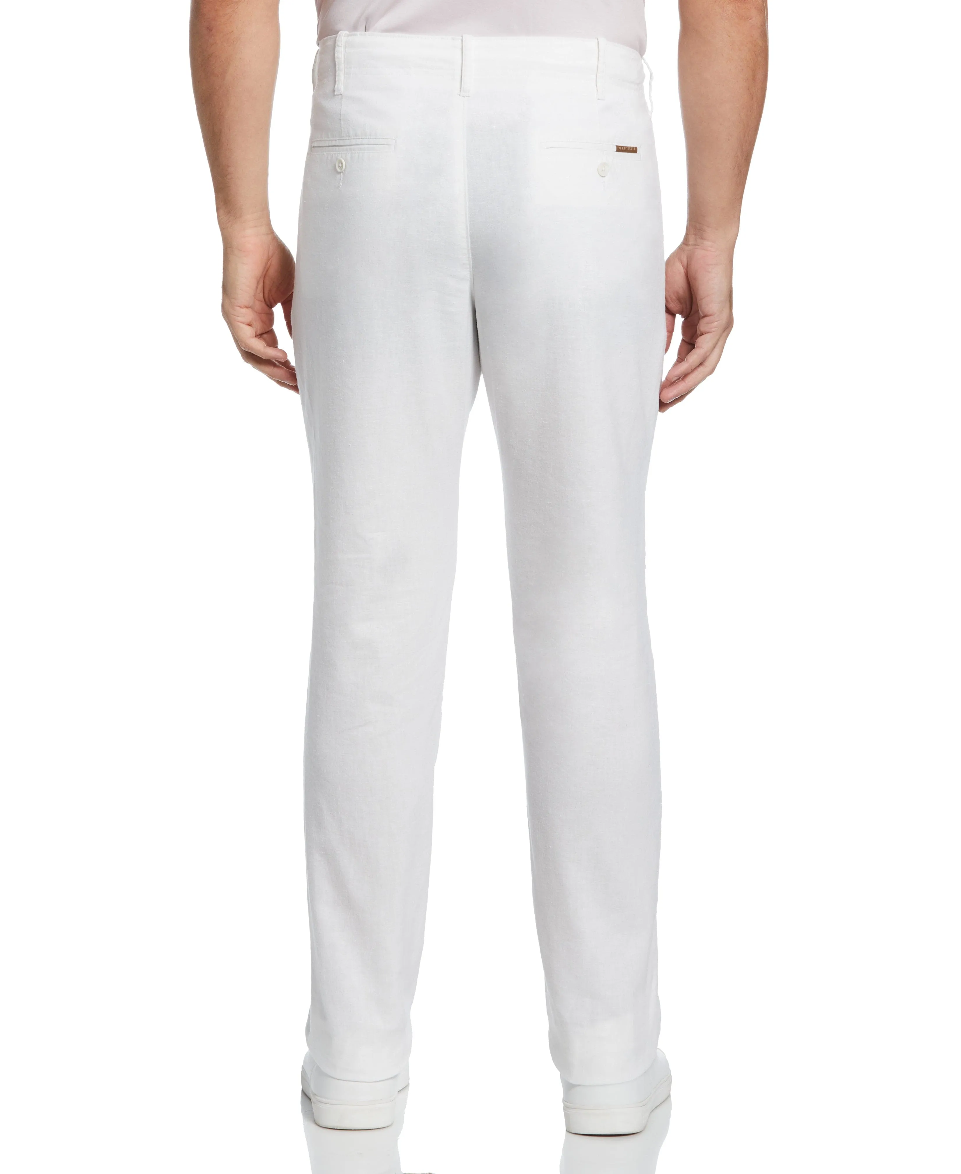 Slim Fit Linen Blend Stretch Pant