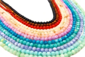 SP1066-3-19  Round Shells Bead 4mm CHOOSE COLOR BELOW