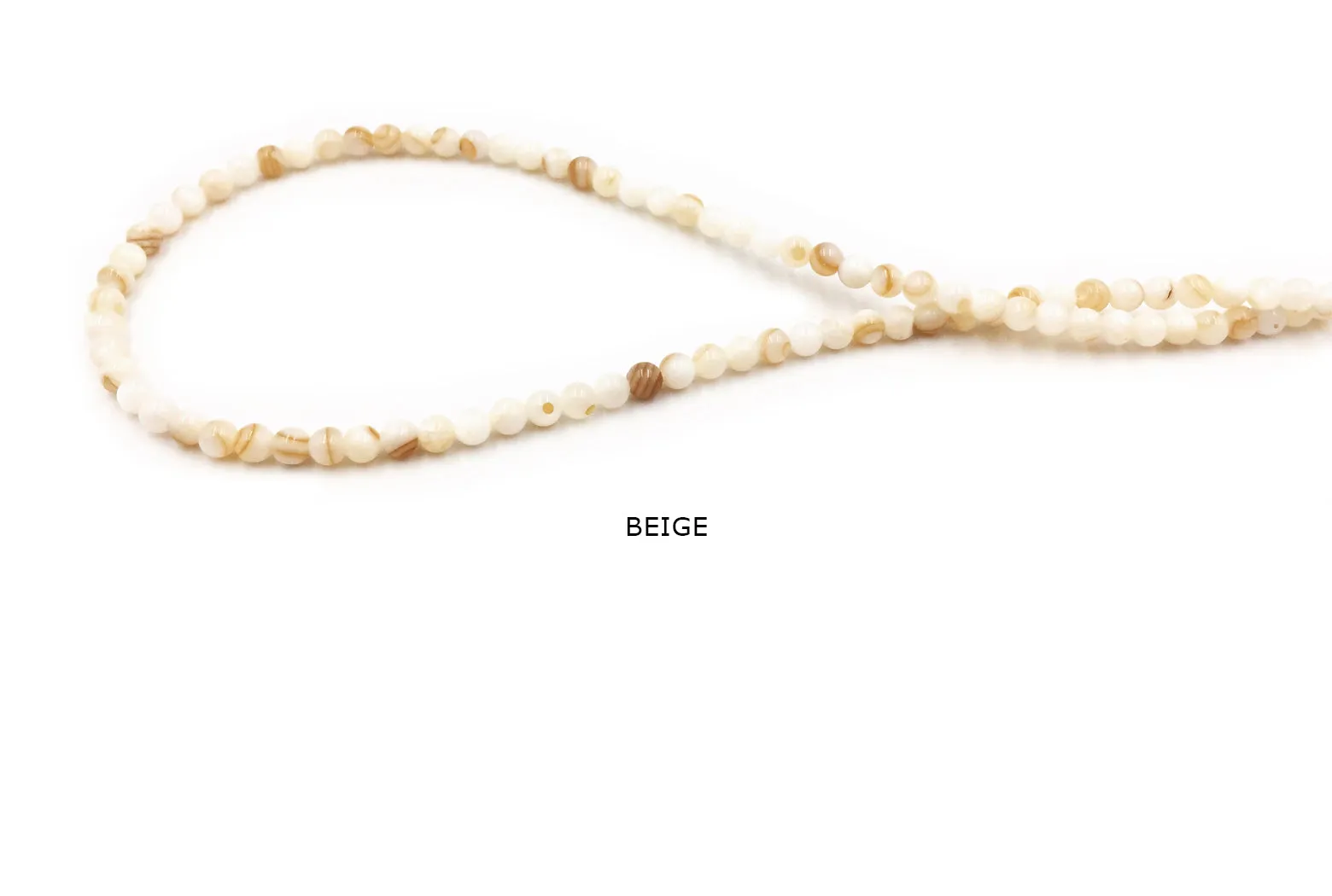 SP1066-3-19  Round Shells Bead 4mm CHOOSE COLOR BELOW