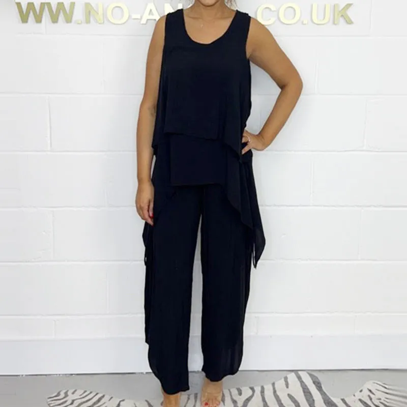 🌸Summer Specials🌸 Casual Sleeveless Loose Top and Pants Suit
