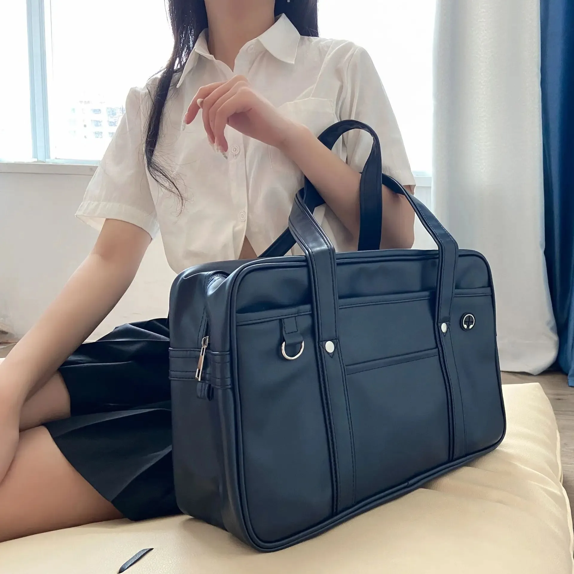Uakiss Japanese two-dimensional student JK uniform bag girl PU schoolbag COS wear-resistant waterproof one-shoulder Messenger handbag