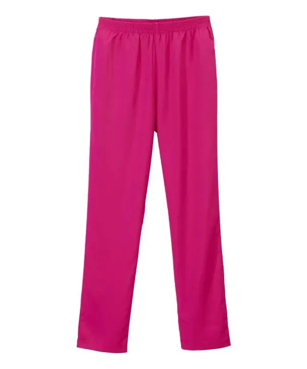 Women's Pull On Pants - Elastic Waist Polyester Pants
